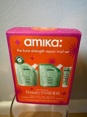 amika Hair Repair Trial Set - Bright Pink & Orange Box
